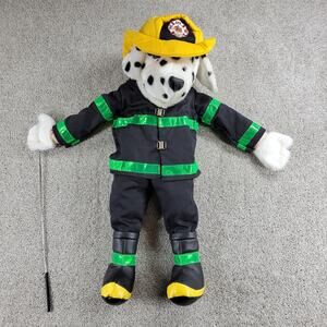 Silly Puppets Fireman Dog Puppet 23" Dalmatian Animal Plush 2008 Rod
